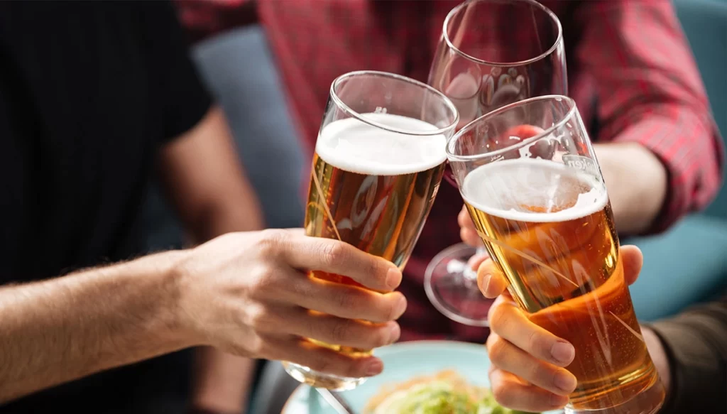 a glass of beer