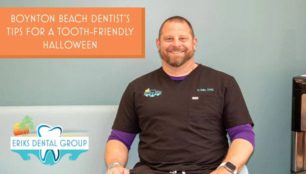 Professional Dentist Ty Eriks DMD sitting in a chair and smiling