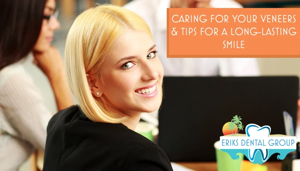woman smiling over the shoulder with white teeth