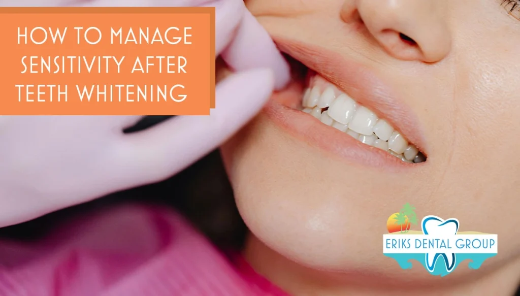 Dentist's gloved fingers inside a woman's mouth