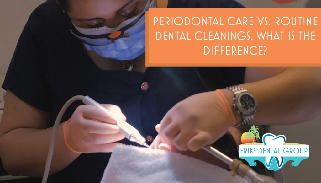 dental assistant cleaning the teeth of a patient